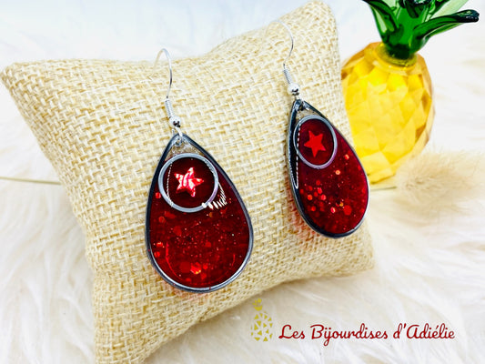 NORA - Création Boucles d’oreilles (rouge)