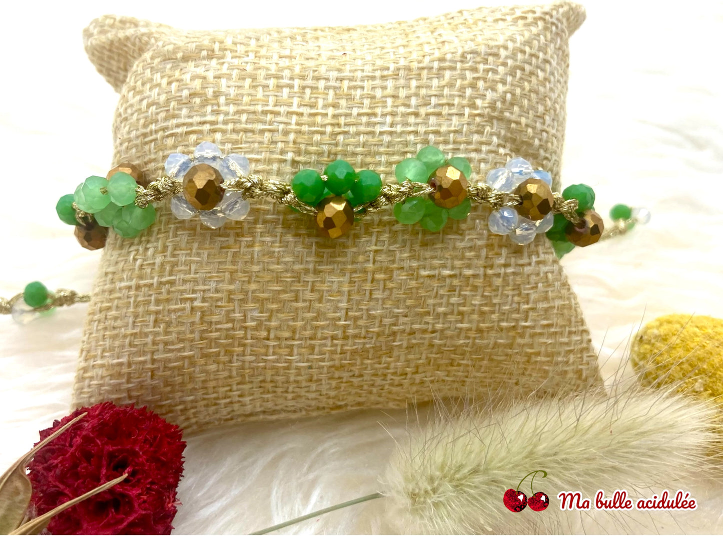 ROMY - Bracelet réglable vert